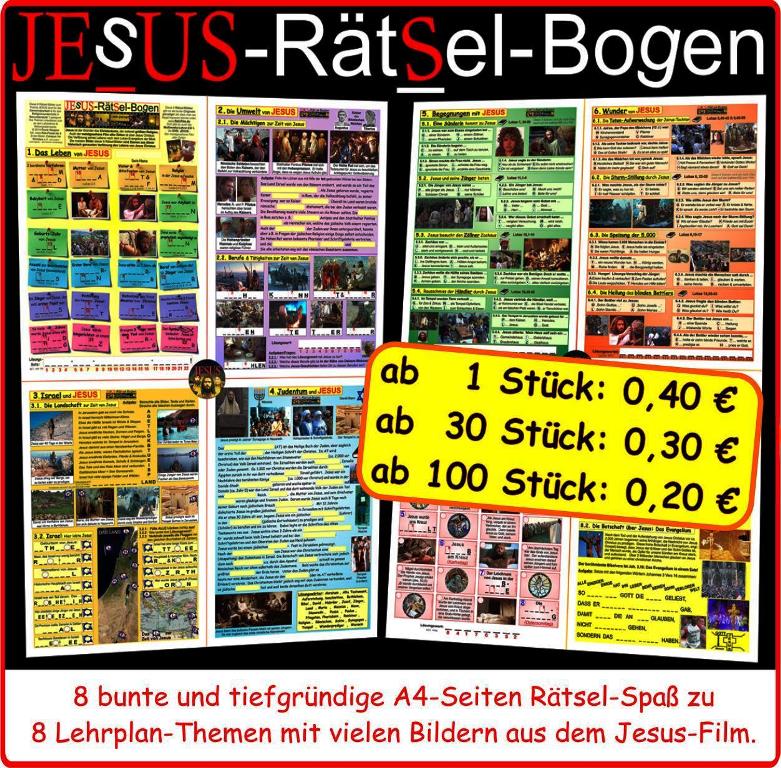 JESUS-Rätsel-Bogen