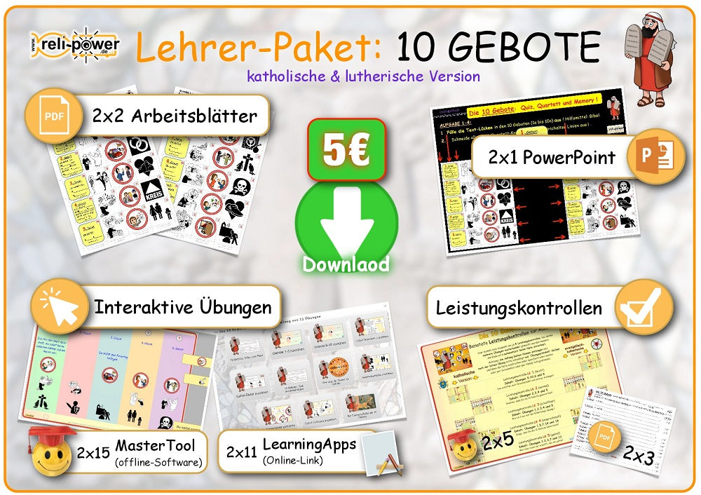 Lehrer-Paket: 10 Gebote